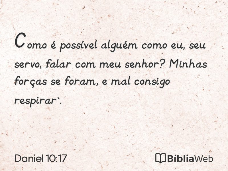 Daniel 10:17 em imagem para compartilhar