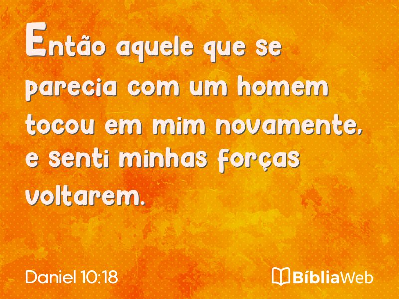 Daniel 10:18 em imagem para compartilhar