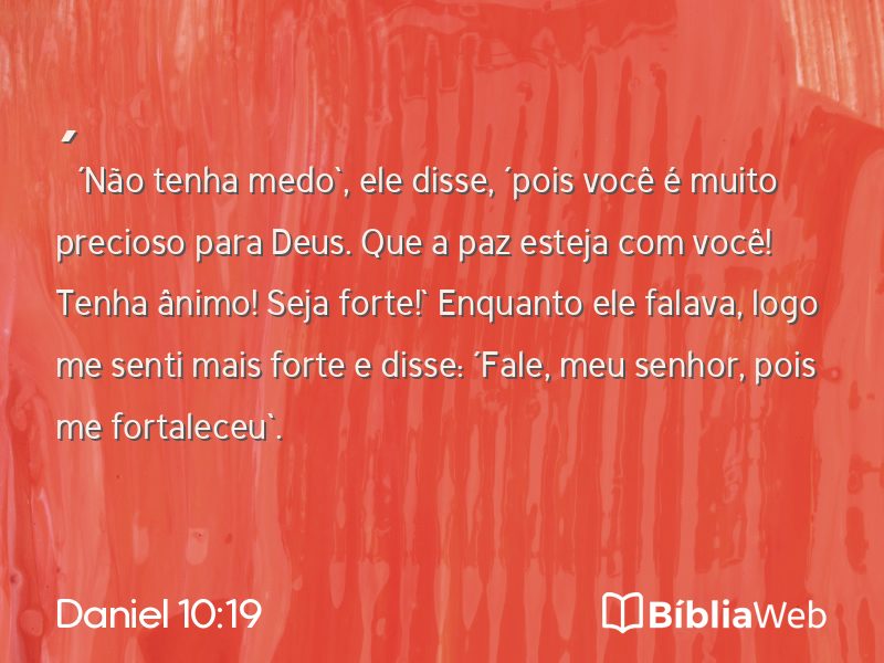 Daniel 10:19 em imagem para compartilhar