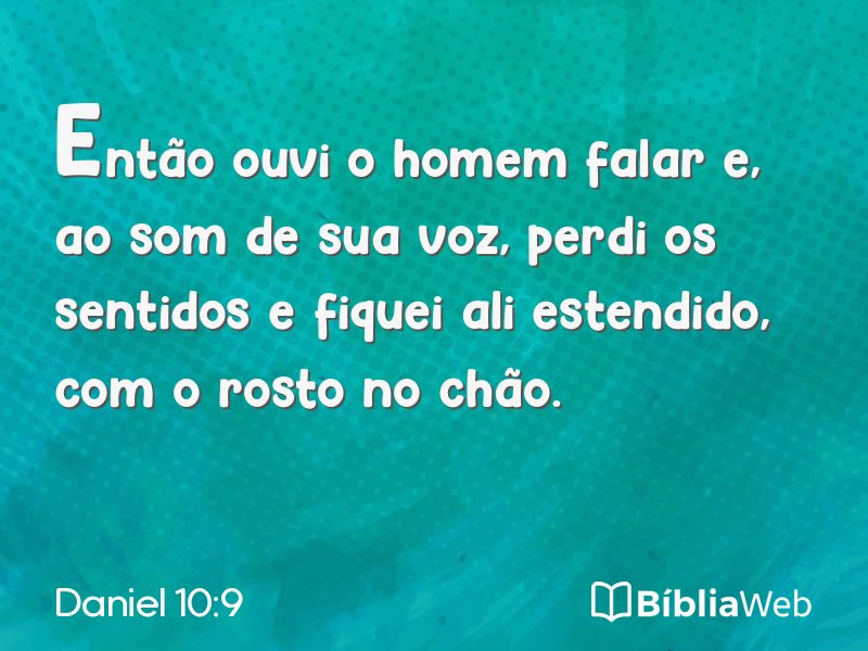 Daniel 10:9 em imagem para compartilhar