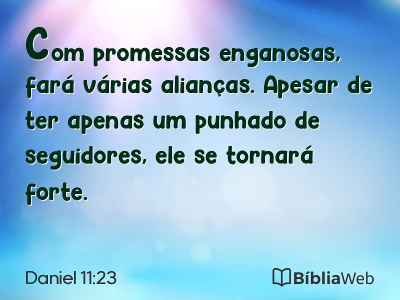 Daniel 11:23 em imagem para compartilhar