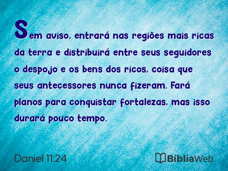 Daniel 11:24 em imagem para compartilhar