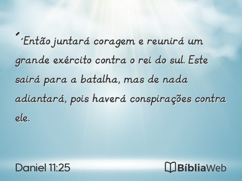 Daniel 11:25 em imagem para compartilhar