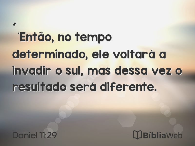 Daniel 11:29 em imagem para compartilhar