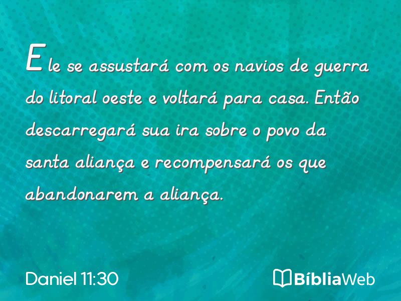Daniel 11:30 em imagem para compartilhar