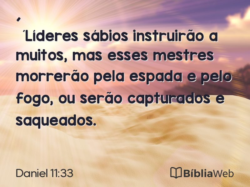 Daniel 11:33 em imagem para compartilhar
