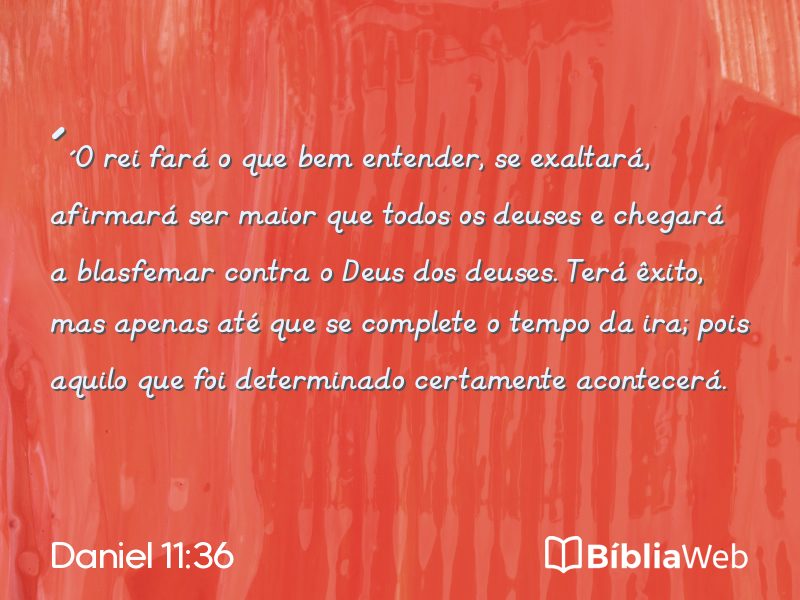 Daniel 11:36 em imagem para compartilhar