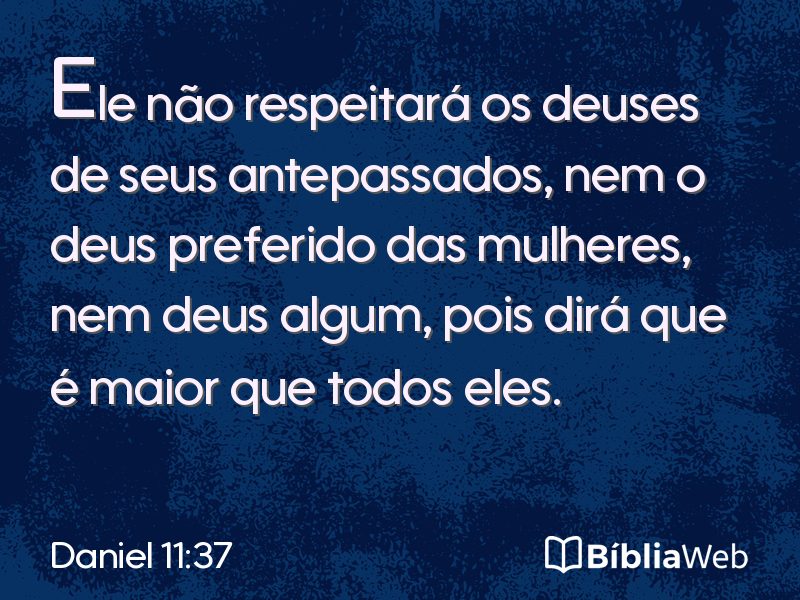 Daniel 11:37 em imagem para compartilhar