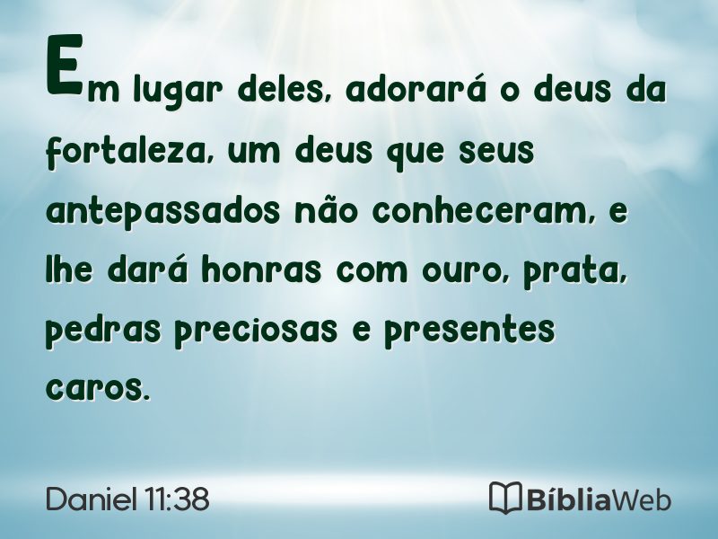 Daniel 11:38 em imagem para compartilhar
