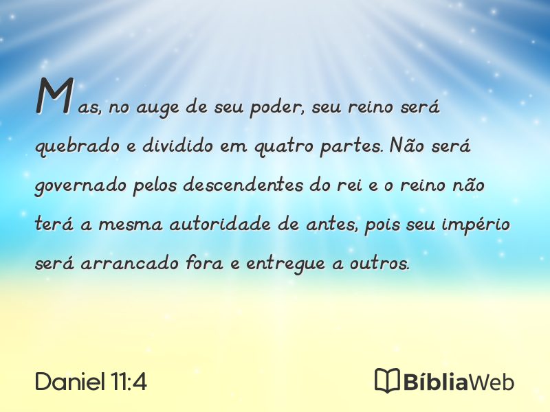 Daniel 11:4 em imagem para compartilhar
