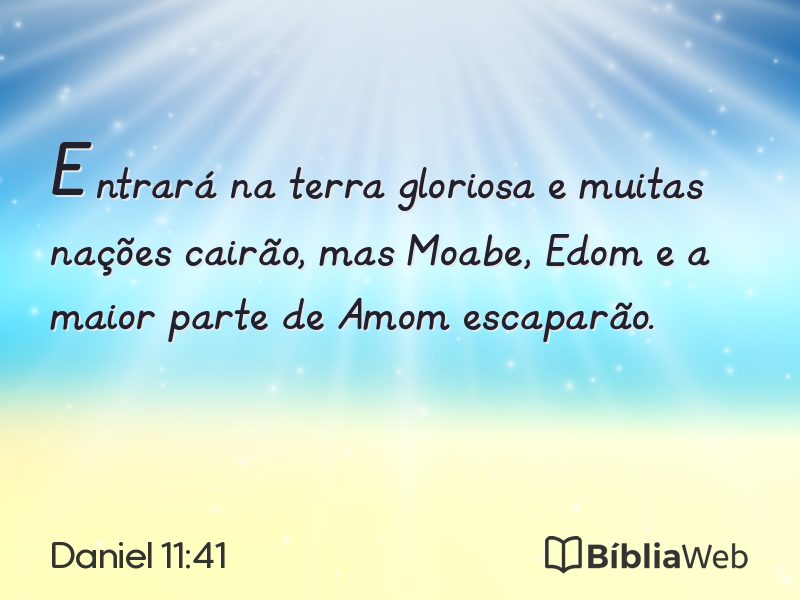 Daniel 11:41 em imagem para compartilhar