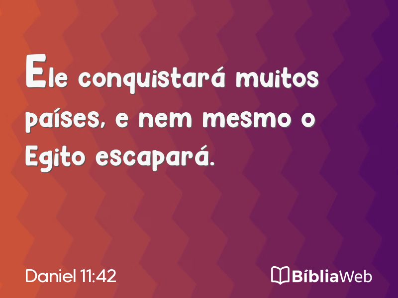Daniel 11:42 em imagem para compartilhar