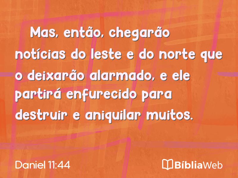 Daniel 11:44 em imagem para compartilhar