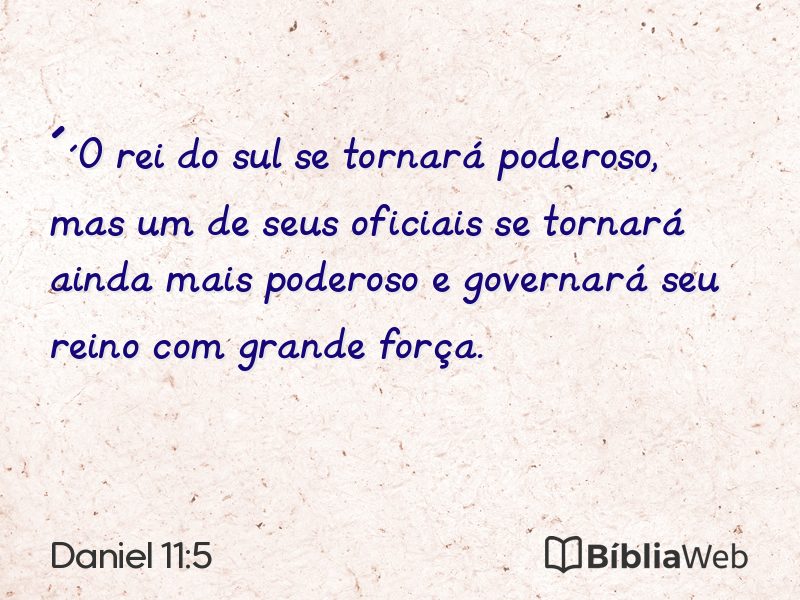 Daniel 11:5 em imagem para compartilhar