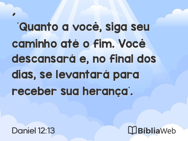 Daniel 12:13 em imagem para compartilhar