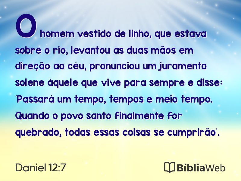 Daniel 12:7 em imagem para compartilhar