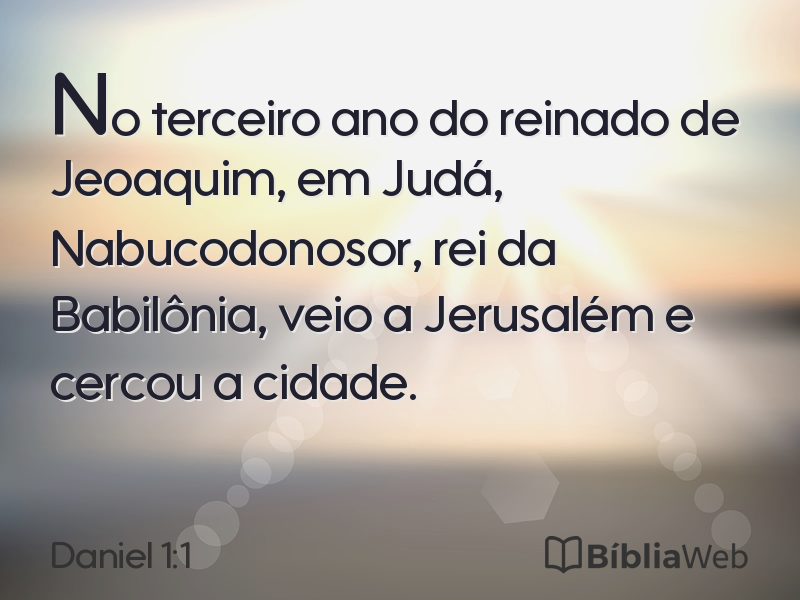 Daniel 1:1 em imagem para compartilhar