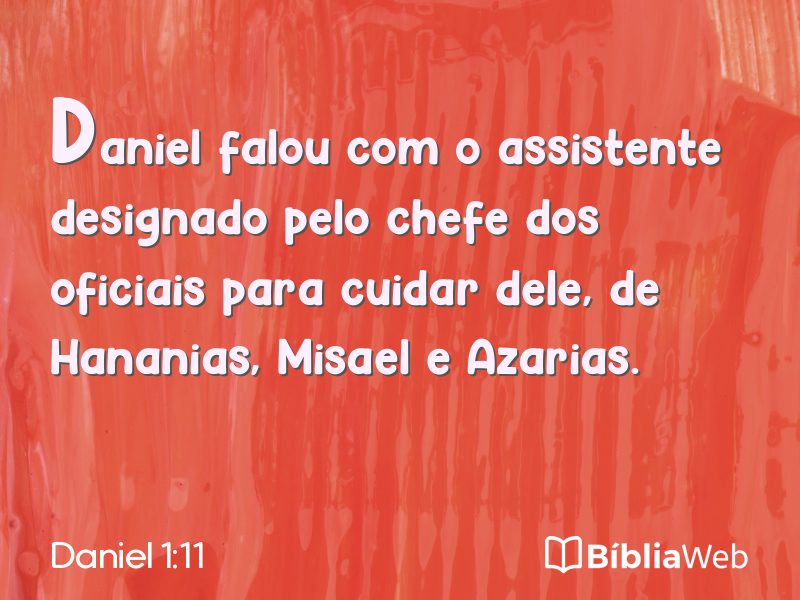 Daniel 1:11 em imagem para compartilhar