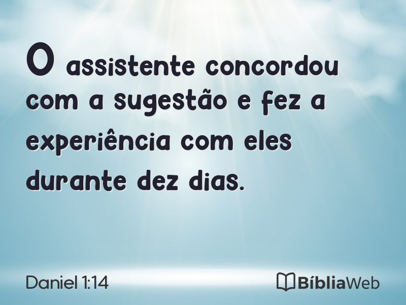 Daniel 1:14 em imagem para compartilhar