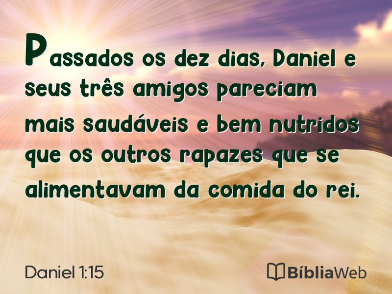 Daniel 1:15 em imagem para compartilhar