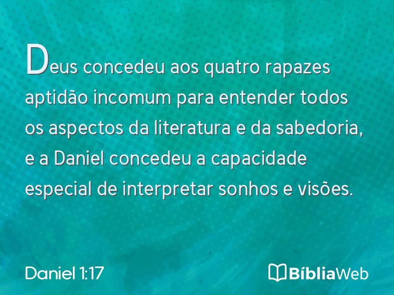 Daniel 1:17 em imagem para compartilhar