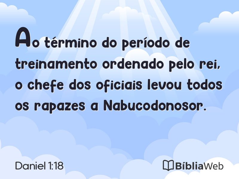 Daniel 1:18 em imagem para compartilhar