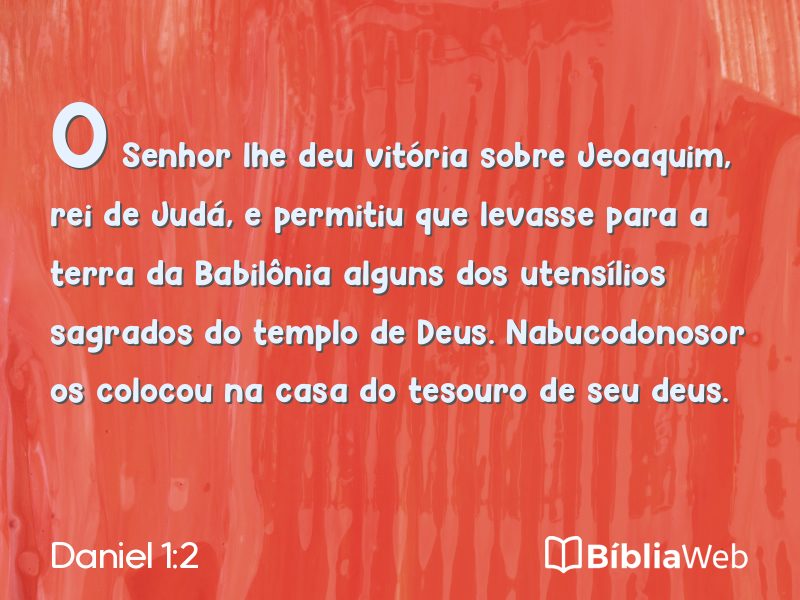Daniel 1:2 em imagem para compartilhar