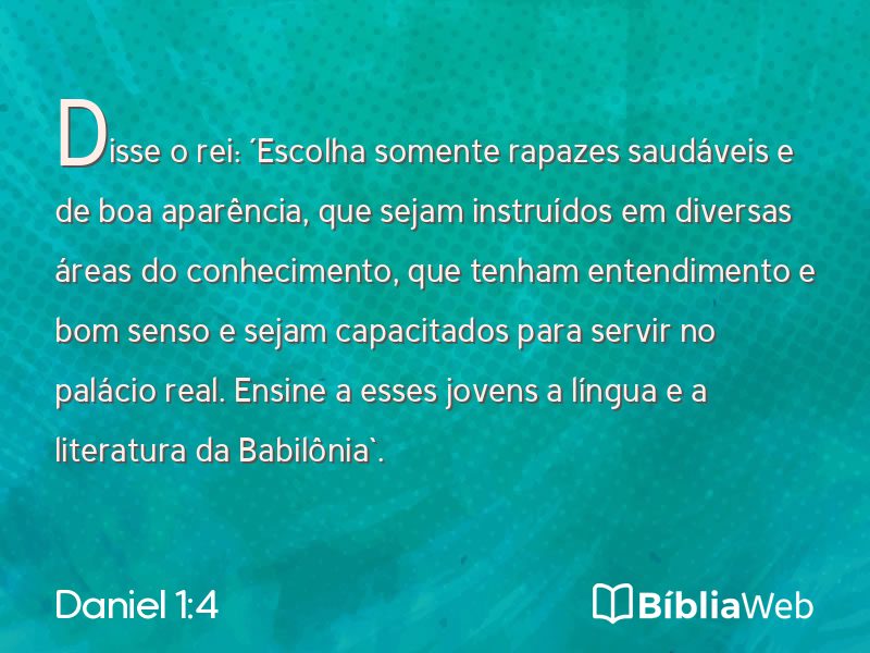 Daniel 1:4 em imagem para compartilhar