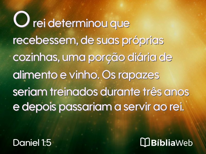 Daniel 1:5 em imagem para compartilhar