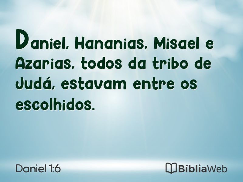 Daniel 1:6 em imagem para compartilhar