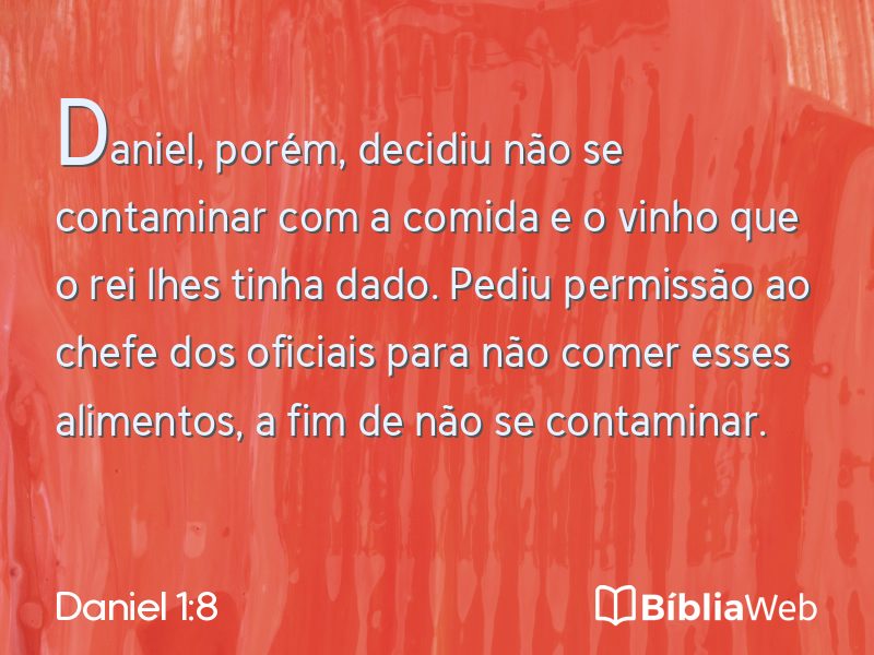 Daniel 1:8 em imagem para compartilhar