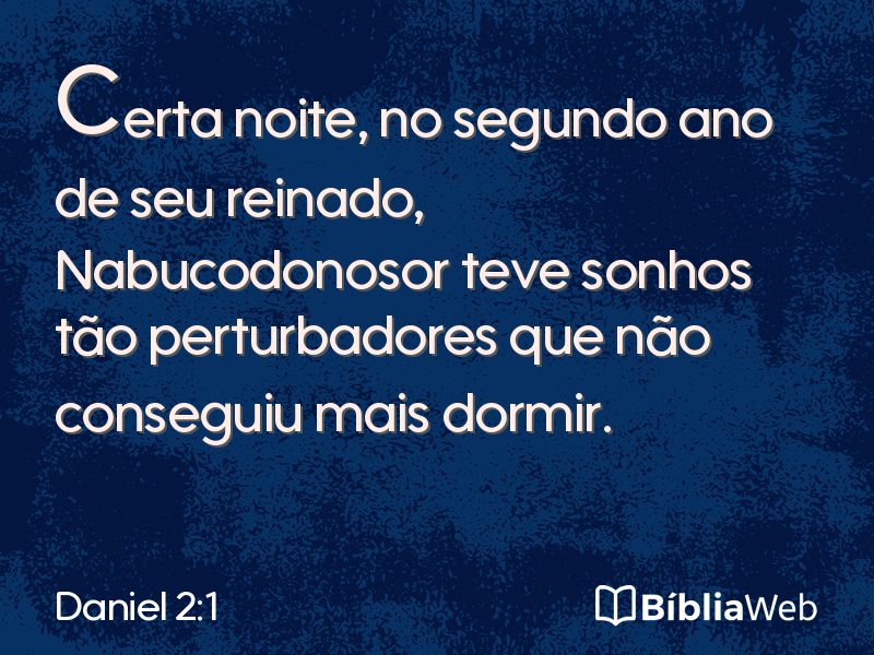 Daniel 2:1 em imagem para compartilhar