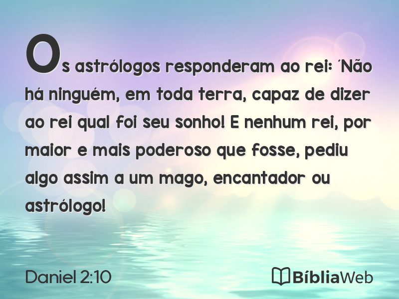 Daniel 2:10 em imagem para compartilhar