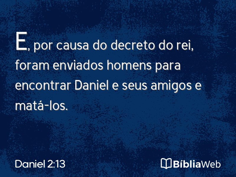 Daniel 2:13 em imagem para compartilhar