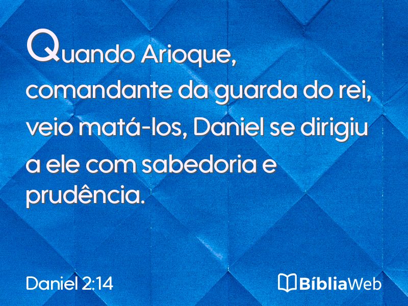 Daniel 2:14 em imagem para compartilhar