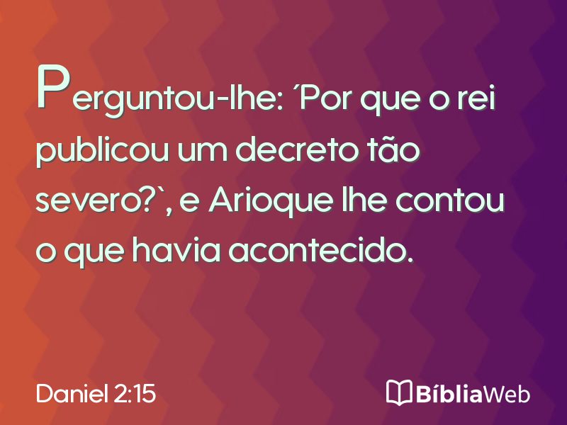 Daniel 2:15 em imagem para compartilhar