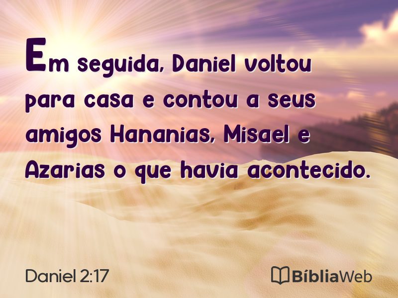 Daniel 2:17 em imagem para compartilhar