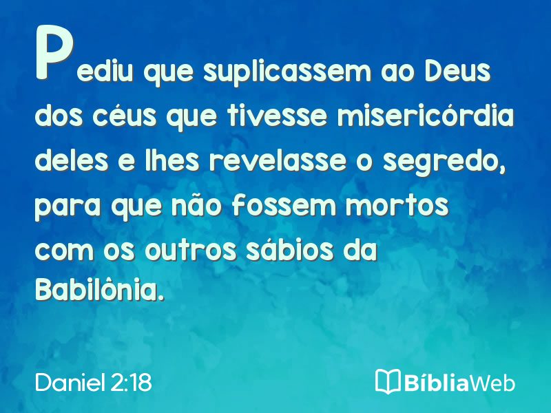 Daniel 2:18 em imagem para compartilhar
