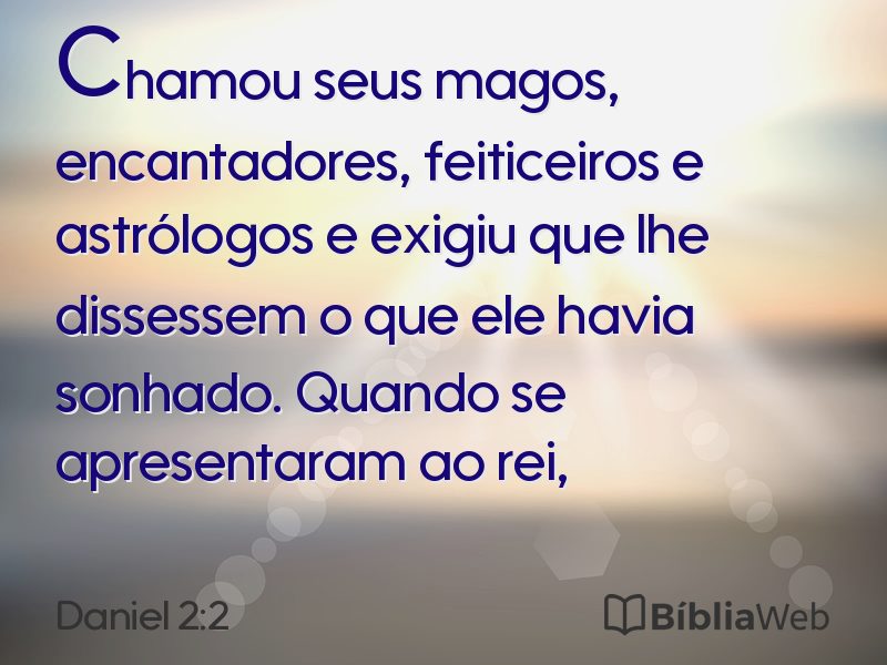 Daniel 2:2 em imagem para compartilhar