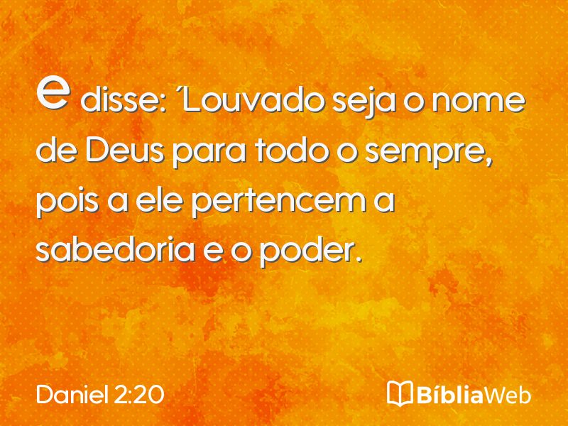 Daniel 2:20 em imagem para compartilhar