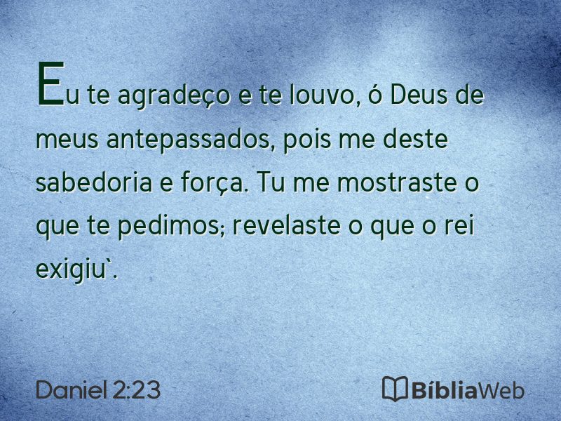 Daniel 2:23 em imagem para compartilhar
