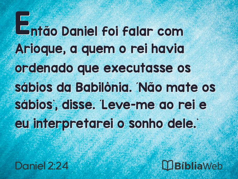 Daniel 2:24 em imagem para compartilhar