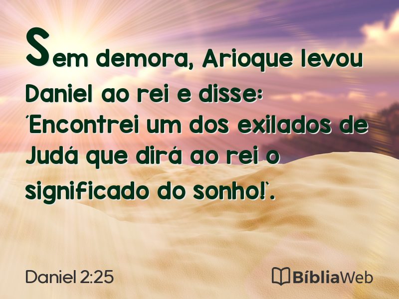 Daniel 2:25 em imagem para compartilhar