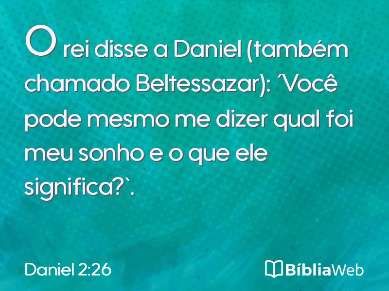 Daniel 2:26 em imagem para compartilhar