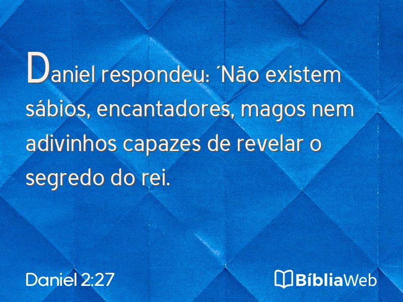 Daniel 2:27 em imagem para compartilhar