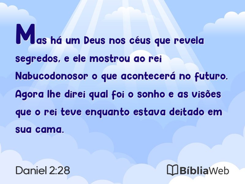 Daniel 2:28 em imagem para compartilhar