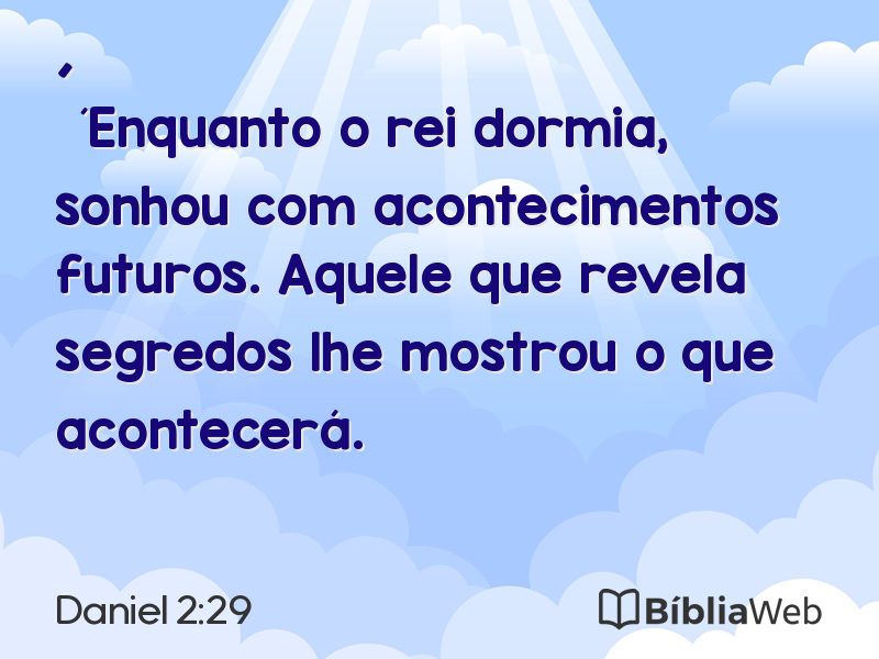 Daniel 2:29 em imagem para compartilhar