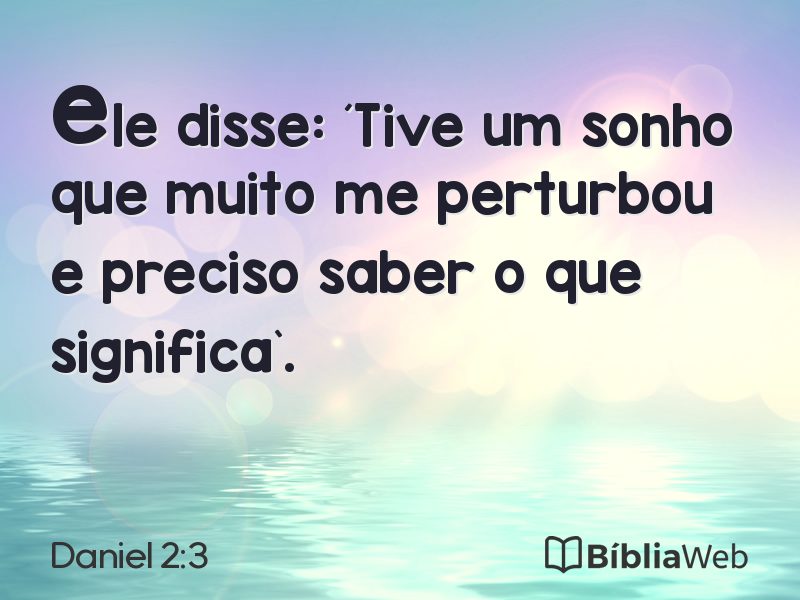 Daniel 2:3 em imagem para compartilhar