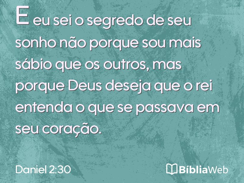 Daniel 2:30 em imagem para compartilhar
