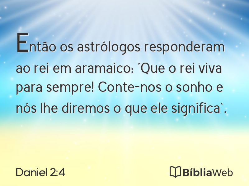 Daniel 2:4 em imagem para compartilhar